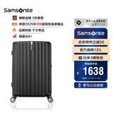 新秀丽（Samsonite）行李箱25英寸拉杆箱竖条纹大容量旅行箱包托运密码箱黑色GU9