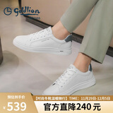 金利来（Goldlion）男鞋时尚个性耐磨板鞋舒适系带休闲鞋55323073920A白-41码