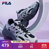 FILA斐乐女鞋休闲鞋鱼刺二代老爹鞋运动鞋增高厚底慢跑鞋SOFIA Ⅱ 黑/南极灰-BA 36