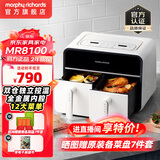 摩飞电器（Morphyrichards）空气炸锅家用全自动大容量可视炉灯不用翻面蒸汽嫩烤一体空气炸烤箱 不沾易洗MR8101 MR8100椰奶白 8L