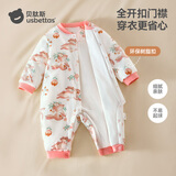 贝肽斯婴儿衣服夹棉连体衣秋冬加厚保暖新生幼儿宝宝冬季外出棉服