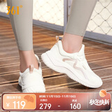 361°运动鞋女秋冬季网布透气健身轻便休闲厚底慢跑步鞋子682232210-6