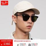 雷朋（RayBan）偏光太阳镜户外墨镜男女款方形素颜半框眼镜开车眼镜0RB3016F礼物 901/58黑色镜框绿色偏光镜片 尺寸55