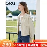 百图betu女装秋季新款短外套户外露营通勤外套短风衣女2308T55 浅杏色 S