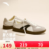 安踏TT鞋丨王一博同款德训鞋男女情侣款冬季休闲板鞋运动鞋休闲薄底鞋 【男款TT】白/一度灰/基础黑-5 40.5 （建议拍大半码）