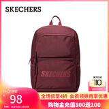 斯凯奇（Skechers）双肩包男女同款学生经典红色书包时尚大容量休闲运动旅行通勤背包 马鞍红/03L1