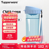 特百惠（Tupperware）茶韵500ML塑料杯男女士学生夏季运动水杯子户外便携大容量 冰水蓝