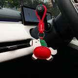 繁夏平安马车钥匙挂件马年吉祥物皮质钥匙扣包包挂饰年会新年礼物