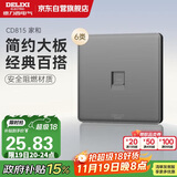 德力西（DELIXI）开关插座面板 CD815系列 八芯网络电脑插座（六类）星空灰