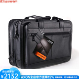 新秀丽（Samsonite）公文包男商务单肩斜挎包皮质 15.6英寸电脑包手拎大容量出差43118 Black 黑色通勤商务休闲多用包 大包可容纳电脑15.6英寸