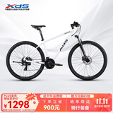 喜德盛山地自行车黑客500 X6铝合金车架27.5大轮径 油压碟刹24速变速 25款白/灰黑15.5寸(适合身高155-170cm）