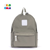 CILOCALA双肩包女M+号登山包校园电脑包大容量旅行包上班出游背包帆布书包 GRAY-灰色M+中号