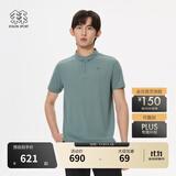 KOLON SPORT/可隆速干POLO 男士吸湿小翻领抗菌户外运动印花短袖 LHPT5MTT31-MO 青苔绿 M 170/92A