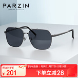 帕森（PARZIN）偏光太阳镜男 时尚简约多边形眼镜合金框防晒驾驶潮墨镜PZ6653