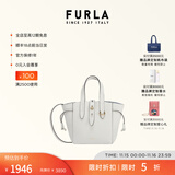 芙拉（FURLA）【同价11.11】NET菜篮子牛皮迷你小托特包女士单肩手提斜挎包 棉花糖白