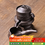 尚言坊紫砂茶具套装自动石磨懒人功夫茶具家用简约茶杯泡茶器套装 1【基础款】紫砂节节高升自动