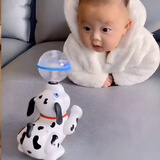 糜岚练抬头玩具新生儿婴幼儿0-3-6三四个月小孩8小月龄宝宝哄娃神器玩 旋转小狗+带电池