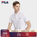 FILA 斐乐官方POLO衫男2025夏季透气男士针织翻领短袖t恤商务休闲上衣
