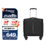 Diplomat外交官DEF-1551G 行李箱商务万向轮商务航空登机旅行箱黑色16英寸