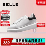 百丽2025新款厚底小白鞋女学生商场同款撞色板鞋Z2U1DCM5 黑尾翼 38