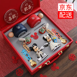 歌蝉结婚礼物新婚礼物送新人新娘闺蜜订婚情侣对杯实用杯子伴手礼高档 磨砂红蓝米奇+公仔（欢喜垫）