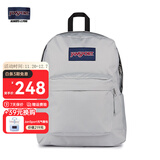 JANSPORT杰斯伯双肩包女学生旅行包26L旅行轻便透气书包男背包 4QUTDH7雾凇-侧边袋