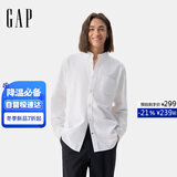 盖璞男装2025春季新款棉质基础款翻领长袖衬衫常规上衣美版422488