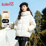 班尼路（Baleno）连帽棉服女2025年冬季加厚保暖休闲时尚感通勤风小个子穿搭外套