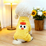 MIKI PAD狗狗衣服冬季保暖猫咪衣服四脚中小型犬秋冬小狗衣服比熊泰迪柯基 【四脚款绒衣】黄色小鸭 2XL胸围52cm（参考体重12-18斤）