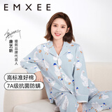 嫚熙（EMXEE）孕妇睡衣产后哺乳春秋季款月子服棉质家居服套装 嫚熙大鹅-纯棉两件套(带哺乳口) L【适合115-135斤】