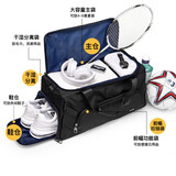 POLO旅行包男士行李包袋独立鞋仓运动健身包防泼水出差手提包 黑色