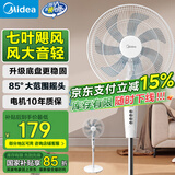 美的（Midea）电风扇七叶轻音柔风电风扇家用落地扇客厅卧室循环大风力可调节立式广角摇头风扇 国家补贴【热销单品】七叶大风量落地扇