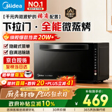 美的（Midea）变频微波炉烤箱一体机 光波炉智能家用平板 800W大功率速热 一级能效下拉门国家补贴20L  M3-208E 微蒸烤一体机