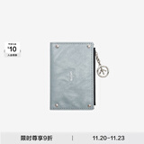 个乐植鞣绵羊皮真皮卡包卡夹钱包轻奢男女款情侣礼物 雾蓝 均码