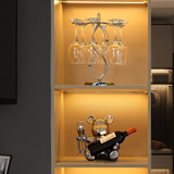 初见酒柜装饰品摆件艺术轻奢高档红酒架客厅餐边柜电视柜乔迁新居礼品 柜体2件套B【设计师组合】