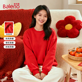班尼路（Baleno）红色卫衣女加绒保暖大码长袖女2026马年本命年衣服新年内搭上衣女