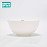 NITORI宜得利家居 现代简约碗碟盘子圆盘汤勺纯白骨瓷系列餐具套装 4.5英寸碗 纯白骨瓷