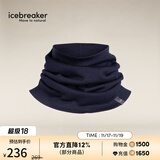 icebreaker美利奴羊毛男女通用Apex保暖围脖户外运动滑雪登山秋冬款 103458 401-午夜蓝 OS