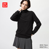 优衣库女装HEATTECH摇粒绒两翻领套头衫/长袖25秋冬新款479608 09 黑色 L /160/88A