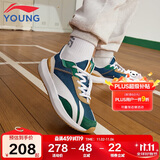 李宁童鞋儿童运动鞋男大童大阿甘减震回弹反毛皮休闲鞋37YKCU084-9