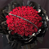 梦馨鲜花鲜花速递99朵红玫瑰花束玫瑰生日求婚礼物全国同城配送 99朵红玫瑰花束【简约大气】