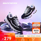 斯凯奇奥利奥|秋季黑白老爹鞋复古熊猫鞋透气厚底增高运动鞋