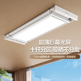 美的（Midea）智能电动晾衣架语音升降隐藏嵌入式阳台晾衣杆超薄双杆隐形可伸缩 【D35MAX】π型晾杆|航空铝材|衣被同晒