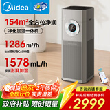 美的（Midea）【大面积无雾加湿器】甲醛数显空气净化器鼻炎家用除烟味异味过敏原空气净化机T1000pro国家补贴