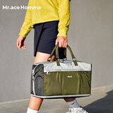 Mr.ace Homme大容量斜挎手提包男短途旅行包可套拉杆箱女出差行李袋轻便健身包