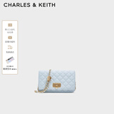 CHARLES&KEITH经典菱格链条小方单肩斜挎包包女包生日礼物CK2-70160131 Sea Salt Blue海盐蓝（新色） 小包