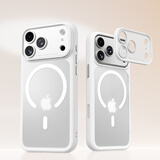 balueus适用iPhone17ProMax手机壳苹果17Pro保护套17磨砂磁吸镜头全包可拆卸防摔Air外壳2025新款 磁吸款【白色】可拆卸镜头-肤感磨砂手感 iPhone 17 Pro Max