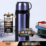 乐扣乐扣（LOCK&LOCK）保温壶304不锈钢保温保冷水壶户外露营旅行壶1.8L蓝色