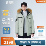 波司登冬季鹅绒极寒羽绒服男女情侣同款短款大毛领外套