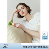 范思蓝恩黑色法式气质显瘦连衣裙女夏季赫本风小黑裙设计感12125 柔花白色 S